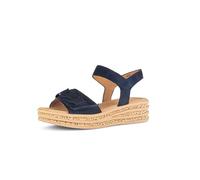 Gabor Damen Sandaletten, Frauen Sandalen,Best Fitting,Riemchensandalen,Leichter Absatz,Sommerschuhe,Atlantik(So.Natur),39 EU / 6 UK