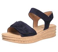 Gabor Keilsandalette 24543535 Damen Ziegenveloursleder Nachtblau Riemchensandale Gr. 42