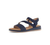 Riemchensandale GABOR "RHODOS", Damen, Gr. 36, blau (dunkelblau), Nubukleder, Schuhe Riemchensandale, Sommerschuh, Sandalette, Keilabsatz, in Bequemweite G (weit), Topseller (47941750-36)