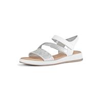 Gabor Damen Sandaletten, Frauen Sandalen,Moderate Mehrweite (G),Silber/Weiss (51),40.5 EU / 7 UK