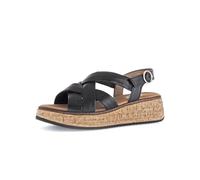 Gabor Damen Sandaletten, Frauen Sandalen,Moderate Mehrweite (G),Sommersandalen,bequem,flach,Sommerschuhe,Freizeitschuhe,schwarz,41 EU / 7.5 UK