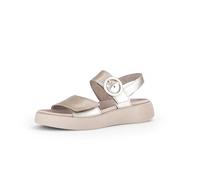 Gabor Damen Sandaletten, Frauen Sandalen,Moderate Mehrweite (G),Sommersandalen,bequem,flach,Sommerschuhe,Puder (goldmatt/w),39 EU / 6 UK