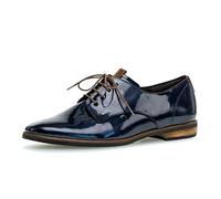 Gabor Damen Schnürhalbschuhe, Frauen Businessschuh,Comfort-Mehrweite, klassisch elegant Damen Frauen weibliche Lady,Nightblue/Sattel,37 EU / 4 UK