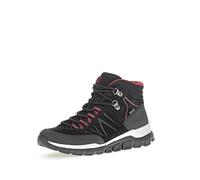 Gabor Damen Schnürstiefeletten, Frauen Boots,Wechselfußbett,Gore Tex,Stiefel,Bootee,Booties,halbstiefel,schwarz Kombi,38 EU / 5 UK