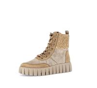 Gabor Damen Stiefelette 56.485.32 G-Weite Schnürstiefelette mit Reißverschluss Beige 39