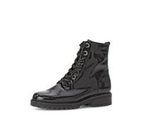Gabor Damen Schnürstiefeletten, Frauen Stiefeletten,Komfortable Mehrweite (H),uebergangsstiefel,schnürboots,schwarz (Mic/Gold),42 EU / 8 UK