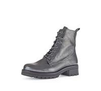 Gabor Damen Schnürstiefeletten, Frauen Stiefeletten,schnürboots,reißverschluss,Boots,Stiefel,Bootee,Booties,antiksilber(Micro),38 EU / 5 UK