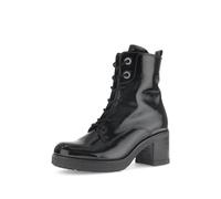 Gabor Damen Schnürstiefeletten, Frauen Stiefeletten,schnürboots,reißverschluss,Boots,Stiefel,Bootee,Booties,schwarz (Micro),40 EU / 6.5 UK