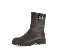 Bikerboots GABOR, Damen, Gr. 38, dunkelbraun, Kalbsleder, unifarben, Schuhe Bikerboots, Blockabsatz, Stiefelette, Herbstboots mit Innenreißverschluss (23804916-38) dunkelbraun