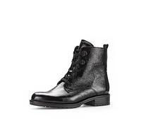 Gabor Damen Schnürstiefeletten, Frauen Stiefeletten,Wechselfußbett,Moderate Mehrweite (G),uebergangsschuhe,schwarz (Mel.),38 EU / 5 UK