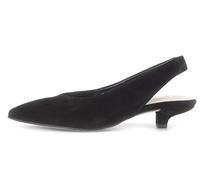 Slingpumps GABOR "Gabor Pumps Veloursleder", Damen, Gr. 39, schwarz, Veloursleder, Schuhe Slingpumps (45916461-39) schwarz