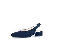 Gabor Damen Slingpumps, Frauen Absatzschuhe,Abendschuhe,Court Shoes,Slingback,knöchelriemchen,Leder,Komfort,bequem,Heels,Atlantik,40.5 EU / 7 UK
