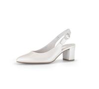 Gabor Damen Slingpumps, Frauen Absatzschuhe,stoeckelschuhe,Abendschuhe,Court Shoes,Slingback,knöchelriemchen,high Heels,Off-White,36 EU / 3.5 UK