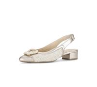 Gabor Damen Slingpumps, Frauen Pumps,antikrosa,Casual,Fashion,metallic,Effekt,Easy-Walking,elegant,einlege-Sohle,Navy,Oak/Puder,40 EU / 6.5 UK