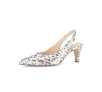 Gabor Sling Pumps weiß schwarz Schimmer 81.590.31 - Größe 37.5