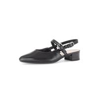 Gabor Damen Slingpumps, Frauen Pumps,Merlot,Sport-Dynamic,g-Weite,glatt-Leder,antikrosa,silbrt,Casual,Fashion,metallic,schwarz,38 EU / 5 UK
