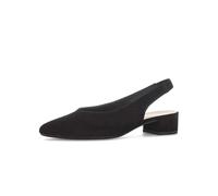 Slingpumps GABOR "Gabor Pumps Veloursleder", Damen, Gr. 41, schwarz, Veloursleder, Schuhe Slingpumps (42109045-41) schwarz