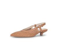 Gabor Damen Slingpumps, Frauen Pumps,Sport-Dynamic,g-Weite,glatt-Leder,antikrosa,silbrt,Casual,Fashion,metallic,Effekt,Gold,Nougat,38 EU / 5 UK