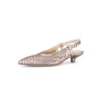 Gabor Damen Slingpumps, Frauen Pumps,Sport-Dynamic,g-Weite,glatt-Leder,antikrosa,silbrt,Casual,Fashion,metallic,Effekt,Gold,Mutaro,38 EU / 5 UK