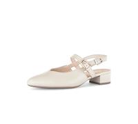Gabor Damen Slingpumps, Frauen Pumps,Sport-Dynamic,glatt-Leder,antikrosa,silbrt,Casual,Fashion,metallic,Effekt,Easy-Walking,beige,38 EU / 5 UK