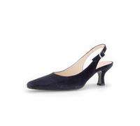 Gabor Damen Slingpumps, Frauen Pumps,wechsel-Fussbett,Hovercraft,atmungs-aktiv,sacchetto,weich,sportlich,Weiss,schwarz,Dark Blue,39 EU / 6 UK