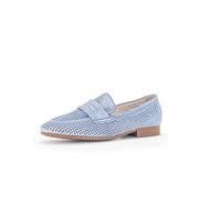 Gabor Damen Slipper, Frauen Halbschuhe,Moderate Mehrweite (G),Schlupfschuhe,schluepfschuhe,Mokassins,Slip-ons,Azur (perf.),40.5 EU / 7 UK