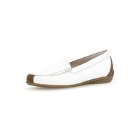 Gabor Damen Slipper, Frauen Halbschuhe,Wechselfußbett,Best Fitting,Ladies,Halbschuhe,Mokassins,Slip-ons,Slides,Woman,Weiss/Peanut,37 EU / 4 UK
