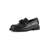 Gabor Damen Slipper, Frauen Slip On,College Schuhe,Businessschuhe,Anzugschuhe,elegant,Office,büro,Freizeit,schwarz (Uni+Lack),38.5 EU / 5.5 UK