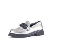 Gabor Damen Slipper, Frauen Slip On,College Schuhe,Businessschuhe,Slip-ons,Mokassins,Halbschuhe,Slides,Loafer,a silb(schw+Lack),39 EU / 6 UK