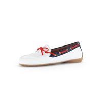 Gabor Damen Slipper, Frauen Slip On,Halbschuhe,Slides,Schlupfschuhe,schluepfschuhe,Loafer,Slip-ons,modisch,Weiss/Marine Kombi,40.5 EU / 7 UK