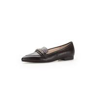 Gabor Damen Slipper, Frauen Slip On,Mokassins,Halbschuhe,Schlupfschuhe,schluepfschuhe,Loafer,College Schuhe,schwarz(Altsilber),38.5 EU / 5.5 UK
