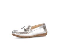 Gabor Damen Slipper, Frauen Slip On,Mokassins,Halbschuhe,Slides,Schlupfschuhe,schluepfschuhe,Loafer,College Schuhe,Silber (Uni),39 EU / 6 UK