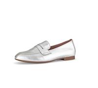 Gabor Damen Slipper, Frauen Slip On,Mokassins,Halbschuhe,Slides,Schlupfschuhe,schluepfschuhe,Loafer,Slip-ons,Freizeitschuhe,Silber,42 EU / 8 UK