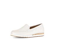 Gabor Damen Slipper, Frauen Slip On,Slip-ons,Mokassins,Halbschuhe,Slides,Schlupfschuhe,schluepfschuhe,Loafer,Bianco/ORO (Kork),37.5 EU / 4.5 UK