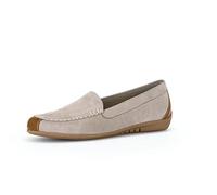 Gabor Damen Slipper, Frauen Slip On,Wechselfußbett,Best Fitting,Slip-ons,Mokassins,Halbschuhe,Schlupfschuhe,Loafer,leinen/Peanut,43 EU / 9 UK