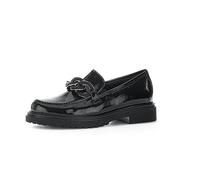 Gabor Damen Slipper, Frauen Slip On,Wechselfußbett,Komfortable Mehrweite (H),College Schuhe,Businessschuhe,schwarz(Uni+Blush),37.5 EU / 4.5 UK