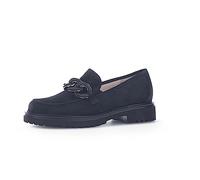 Gabor Damen Slipper, Frauen Slip On,Wechselfußbett,Komfortable Mehrweite (H),Slides,Schlupfschuhe,Loafer,dk-Blue(Uni+Blush),40 EU / 6.5 UK