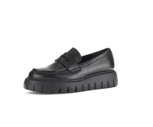 Gabor Damen Slipper, Frauen Slipper, Mokassins,Cherry,Merlot,Sport-Dynamic,g-Weite,glatt-Leder,antikrosa,silbrt,Casual,schwarz,38.5 EU / 5.5 UK