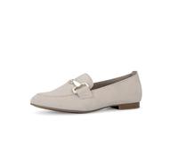 Slipper GABOR, Damen, Gr. 41, beige (hellbeige), Ziegenveloursleder, unifarben, Schuhe Slipper, Loafer, Halbschuh, Businessschuh mit edler Zierschnalle (50038626-41) hellbeige