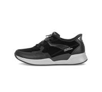 Sneaker GABOR "Gabor Sneaker Veloursleder", Damen, Gr. 38, schwarz-weiß (schwarz), Veloursleder, Schuhe Sneaker (12779714-38) schwarz