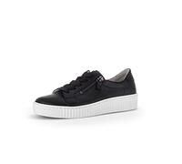 Gabor Damen Low-Top Sneaker, Frauen Halbschuhe,schnürschuhe,schnürer,straßenschuhe,Strassenschuhe,Sportschuhe,schwarz (Ice),39 EU / 6 UK