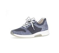 Gabor Damen Sneaker, Frauen Low-Top Sneaker,Optifit- Wechselfußbett, Ladies feminin elegant Women Woman Freizeit leger, 37.5 EU, Nautic Blau