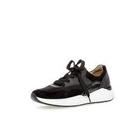 Gabor Damen Sneaker, Frauen sportlicher Schnürer,Comfort-Mehrweite,Optifit- Wechselfußbett, schnürer freizeitschuh keil Lady,schwarz,41 EU / 7.5 UK