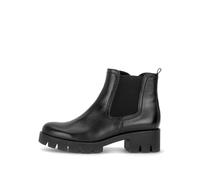 Chelseaboots GABOR, Damen, Gr. 43, schwarz, Elastischer Einsatz, Kalbsleder, unifarben, Schuhe Chelseaboots, Blockabsatz, Herbstboots mit Stretcheinsatz an der Außenseite (39020631-43) schwarz