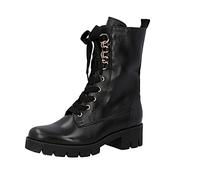 Gabor Damen Stiefel Schuhe Schnürstiefelette Glattleder Elegant Freizeit Uni schwarz Leder Gold reißverschluss