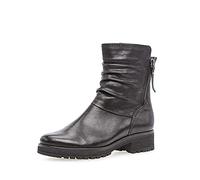 Gabor Damen Stiefeletten, Frauen Biker Boots,COMFORT-Mehrweite,Reißverschluss,OPTIFIT- Wechselfußbett, flach weiblich,schwarz (Mel.),37.5 EU / 4.5 UK