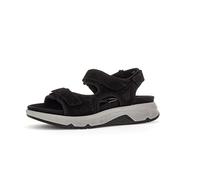 Gabor Damen Trekking Sandalen, Frauen Sandalen,Wechselfußbett,Moderate Mehrweite (G),schwarz(schw/grau),39 EU / 6 UK