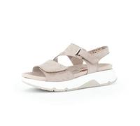 Gabor Damen Trekking Sandalen, Frauen Sandalen,Wechselfußbett,Moderate Mehrweite (G),Sommerschuhe,Freizeitschuhe,leinen,38.5 EU / 5.5 UK