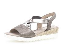 Gabor Damenschuhe 82.753.23 Damen Sandaletten, Sandalen, Sommerschuhe, Strandschuhe, mehr Raum Dank Comfort-Mehrweite Braun (marder (Jute)), UK 7