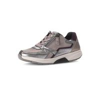 Gabor comfort 76878-15 Rollingsoft Darkrose/Mouse/Silver - sportlicher Schnürschuh - Damenschuhe Bequeme Schnürschuhe, Mehrfarbig, leder (metcervo/vel/metal) für Damen, beige, Gr. 39 EU / 6 UK